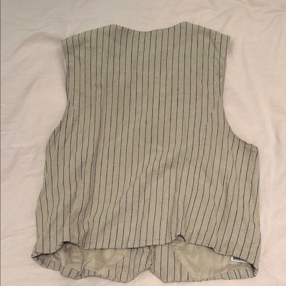 Mango Beige and Black Striped Vest - Picture 3 of 4